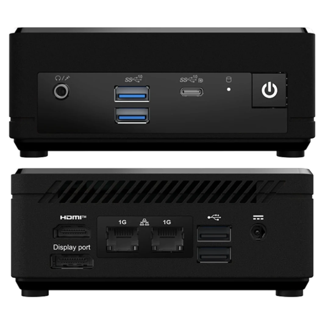 MSI Cubi N (2023) Mini PC Barebone 0.7L Intel 12Gen N200 4-CORES لعرض مصفوفة الدعم المنزلي والأعمال والشبكة المحلية المزدوجة