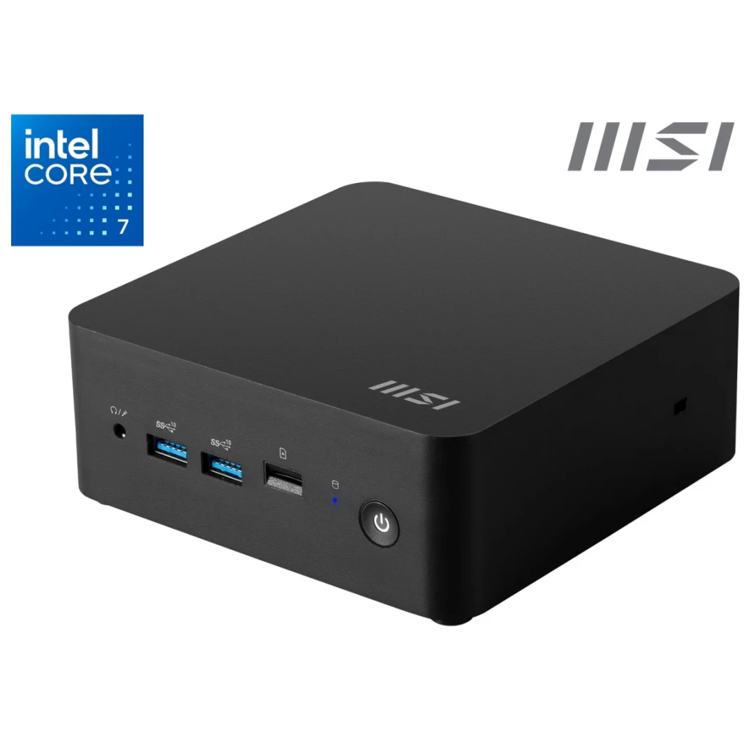MSI Cubi NUC 1M (2024) Mini PC Barebone 0.8L Intel Core 7 150U 10-CORES for Home & Business w/ دعم ما يصل إلى 4 شاشات وذاكرة DDR5