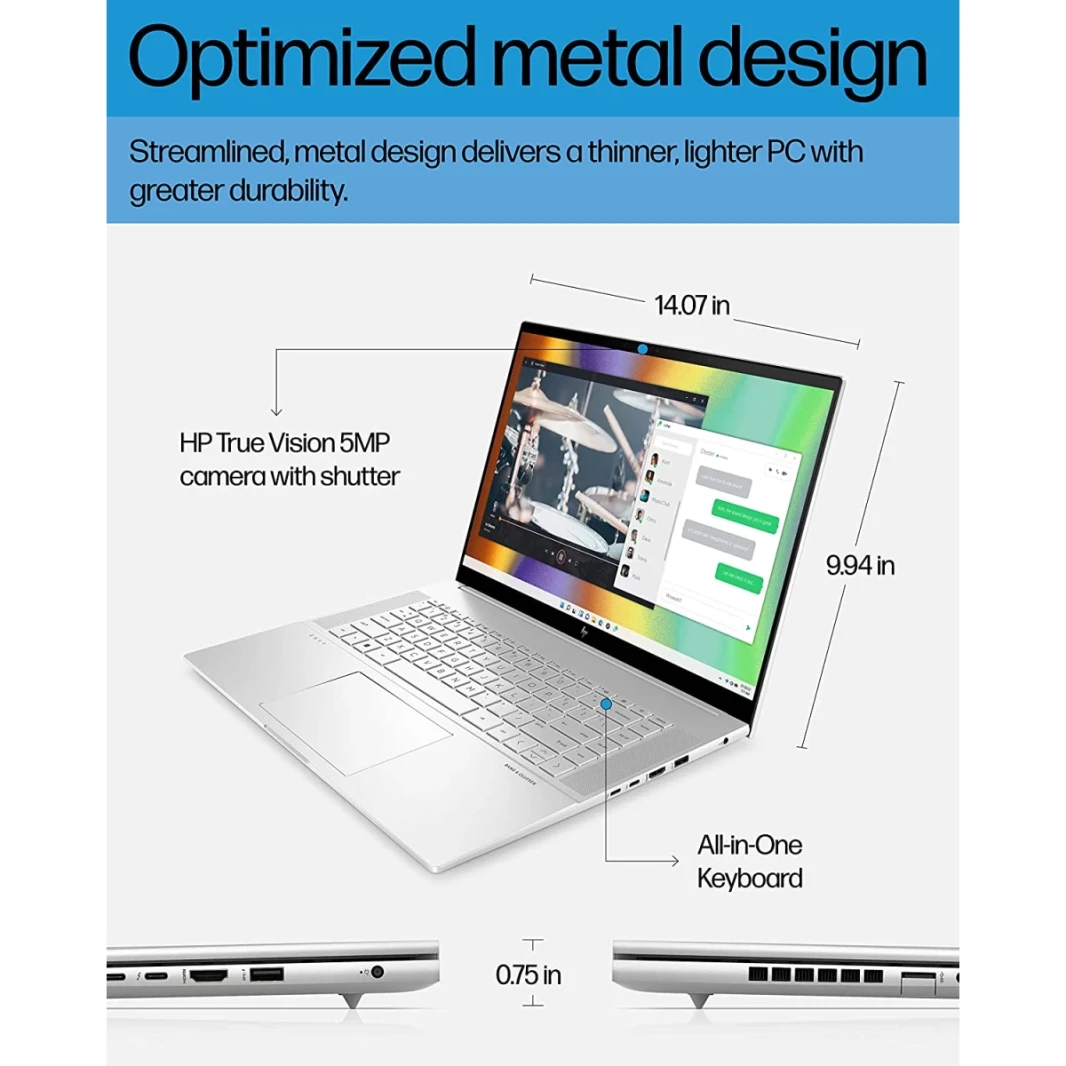 HP Envy 16 (2022) 16-H0000ne ​​New 12Gen Intel Core I9 14-Cores W/ RTX 3060 & 2K SRGB 100 ٪ 120Hz