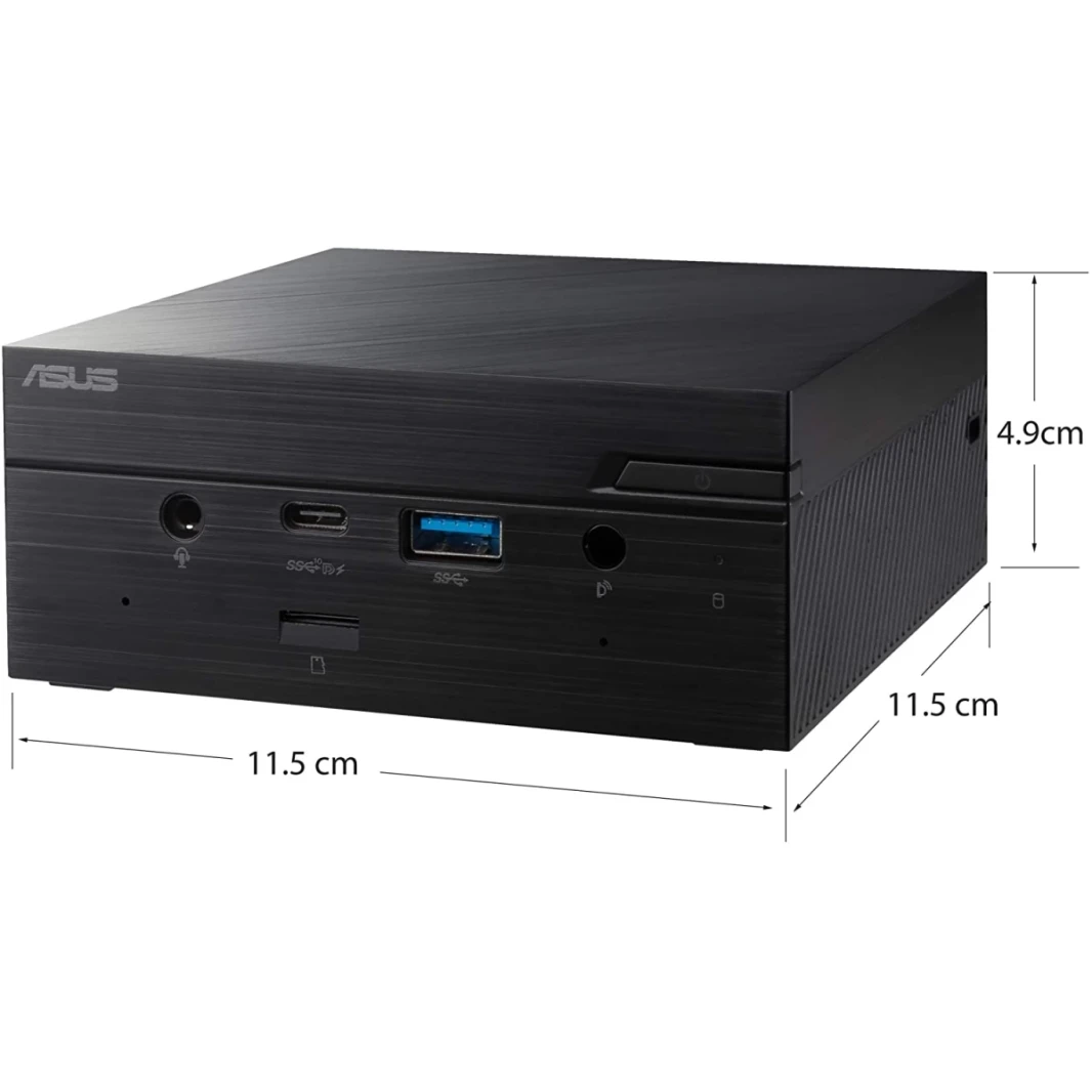 ASUS PN50 MINIPC AMD RYZEN 5 4500U 6 -CORES دعم ما يصل إلى 4 شاشات بدقة 4K و 64 جيجابايت DDR4 RAM WIFI 6 & Bluetooth - Black