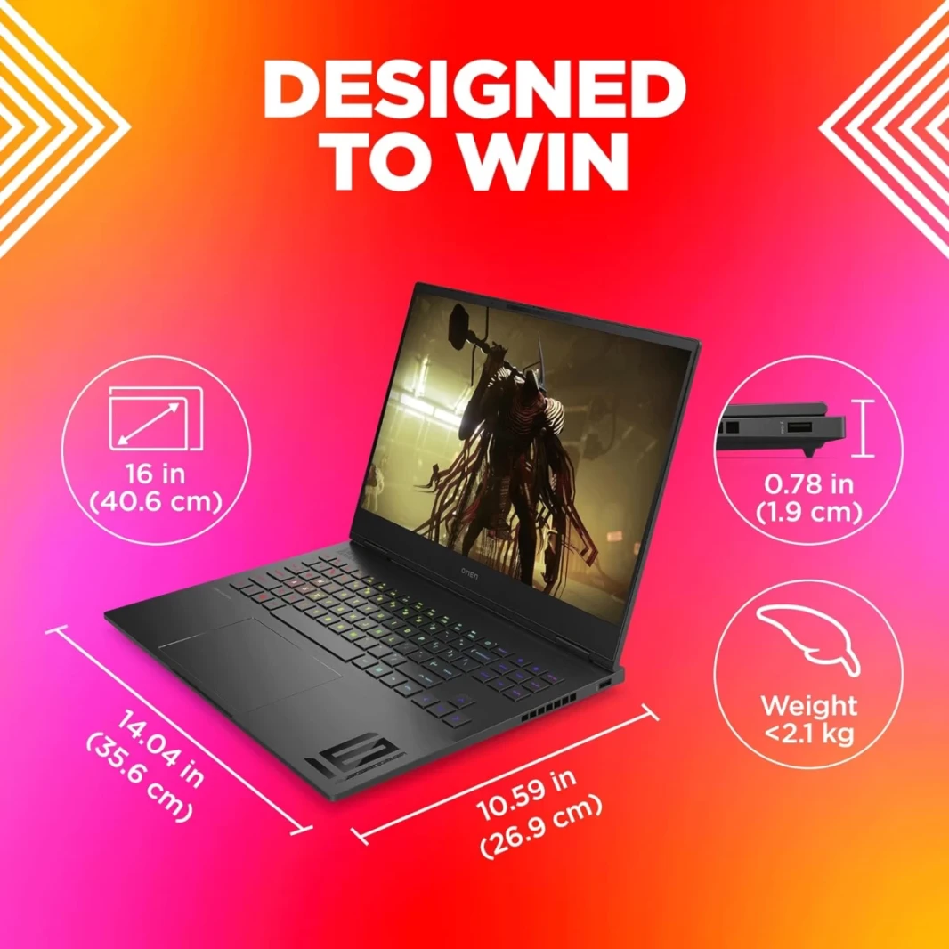 HP Omen Transcend 16 (2024) 16-U1004ne New 14Gen Intel Core I9 24-Cores W/ Nvidia RTX 4060 8GB & IPS 2K 240Hz Display-Shadow Black