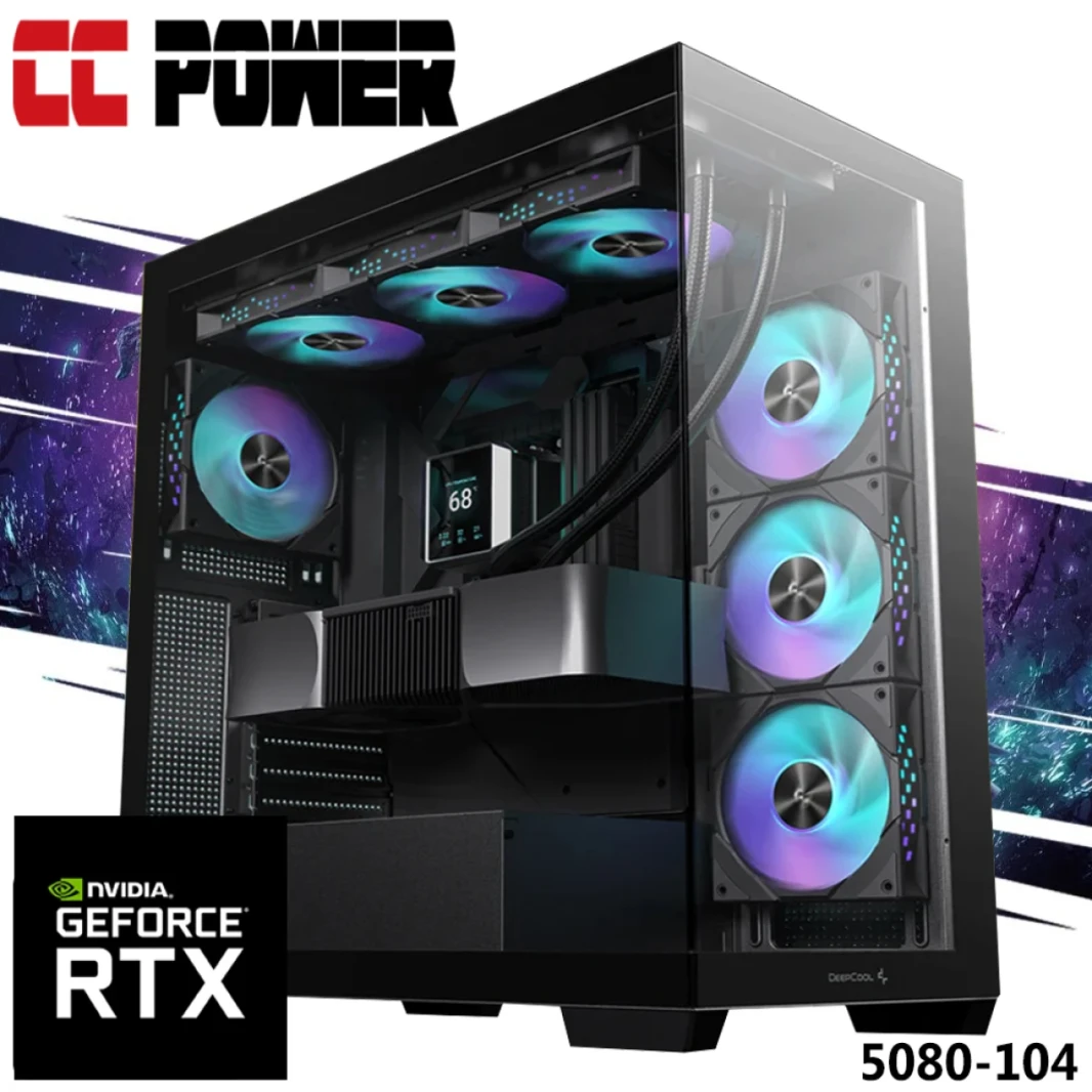 CC Power 5080-104 Gaming PC 14Gen Intel Core I7 K-Series 20-Cores W/ NVIDIA RTX 5080 16GB DDR7 & SILING COOLER