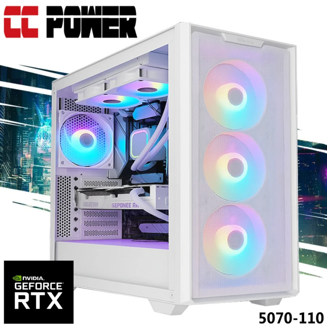 CC Power 5070-110 Gaming PC 14GEN Intel Core i7 K-Series 20 cores w/ Nvidia RTX 5070 12GB DDR7 & SILING COOLER
