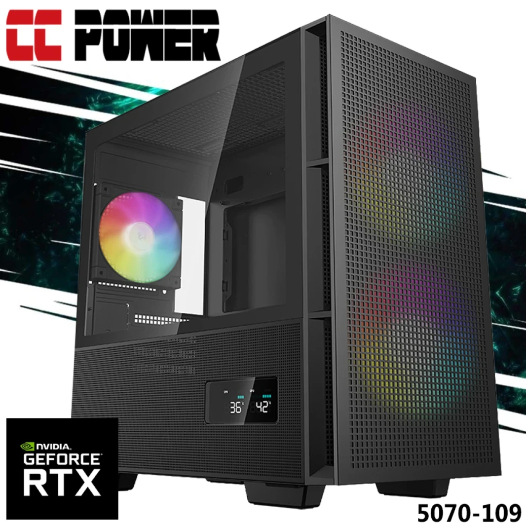 CC Power 5070-109 Gaming PC NEW 13Gen Intel I7 16-Cores w/ Nvidia RTX 5070 12GB DDR7 w/ Advanced Air Cooler