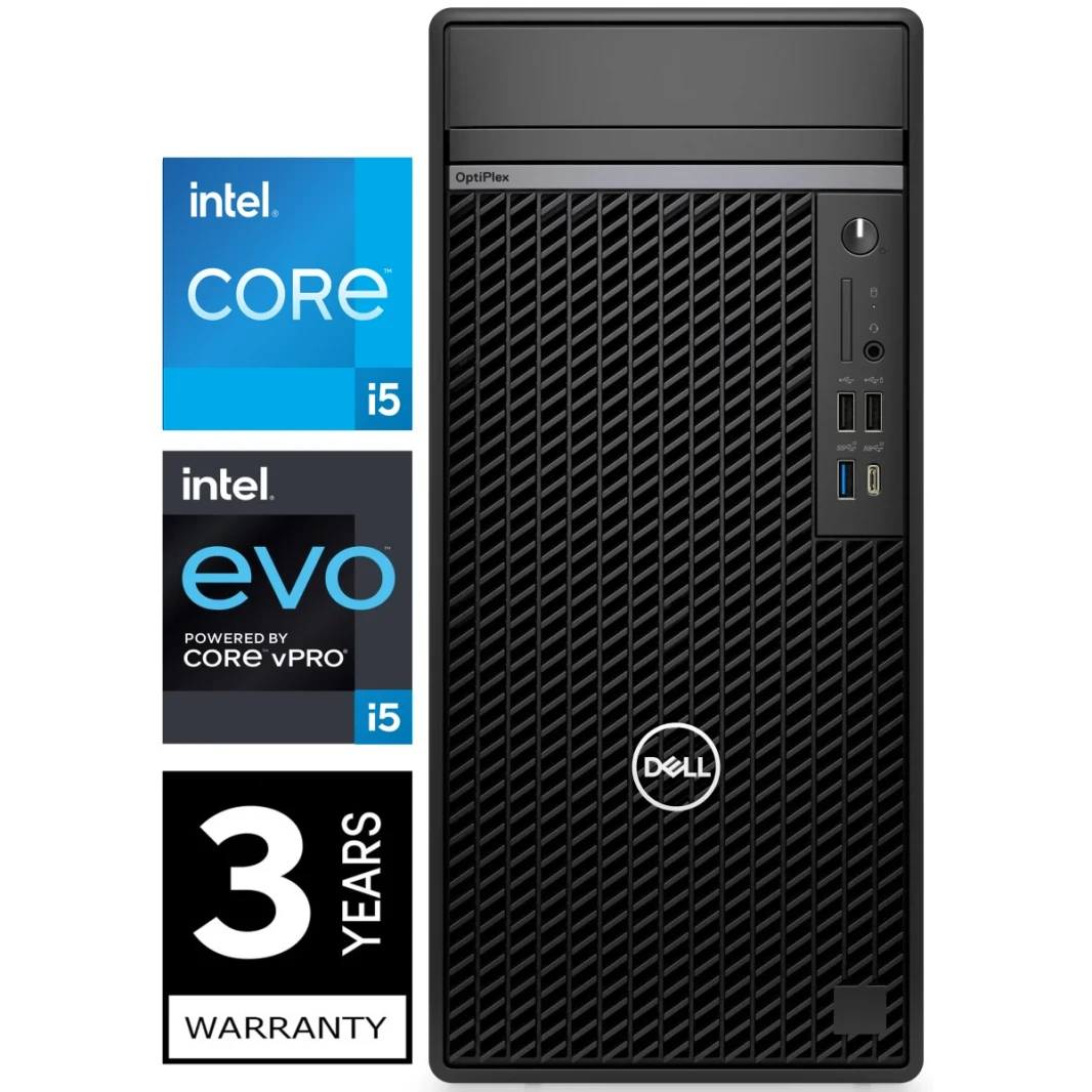 Dell Optiplex Plus 7020 (2024) 14Gen Intel Core I5 ​​VPRO 14 -Cores Tower W/ DDR5 Memory و 3 سنوات ضمان - أسود