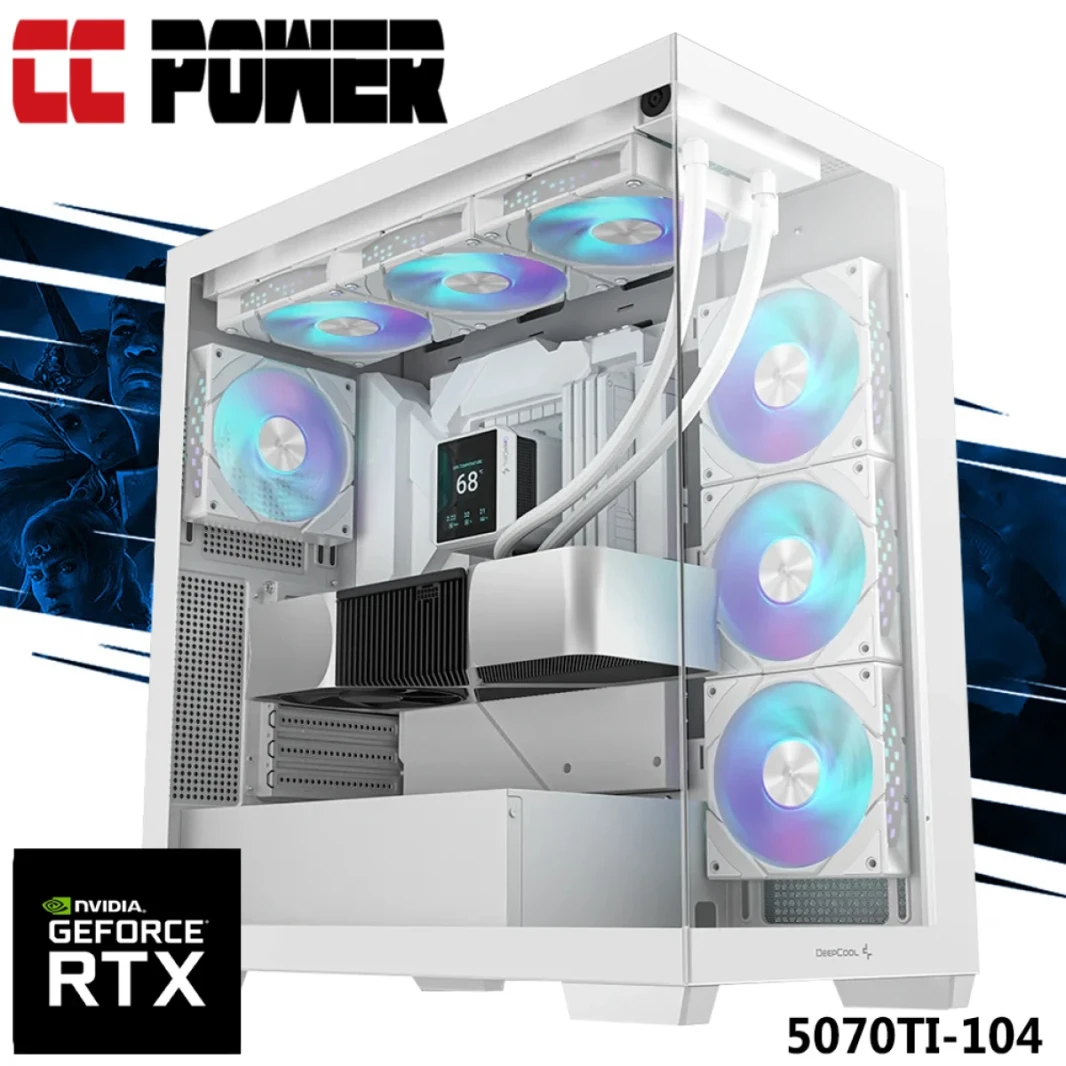 CC Power 5070TI-104 Gaming PC NEW 9GEN AMD RYZEN 7 9800X3D 8-CORES W/ NEW NVIDIA RTX 5070 TI 16GB & LIPER