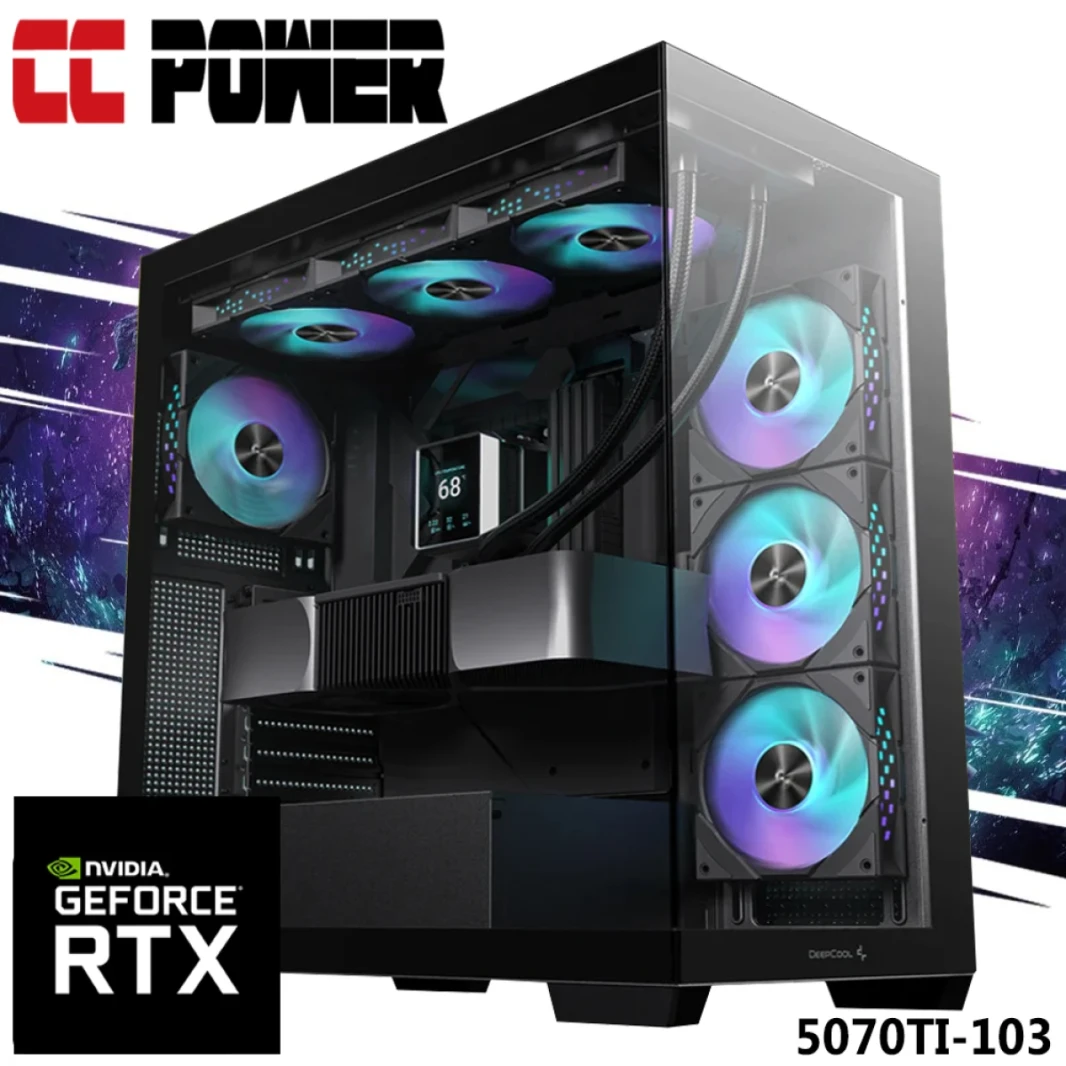 CC Power 5070TI-103 Gaming PC 14GEN Intel Core I9 K-Series 24-CORES W/ NVIDIA RTX 5070 TI 16GB & LIPER
