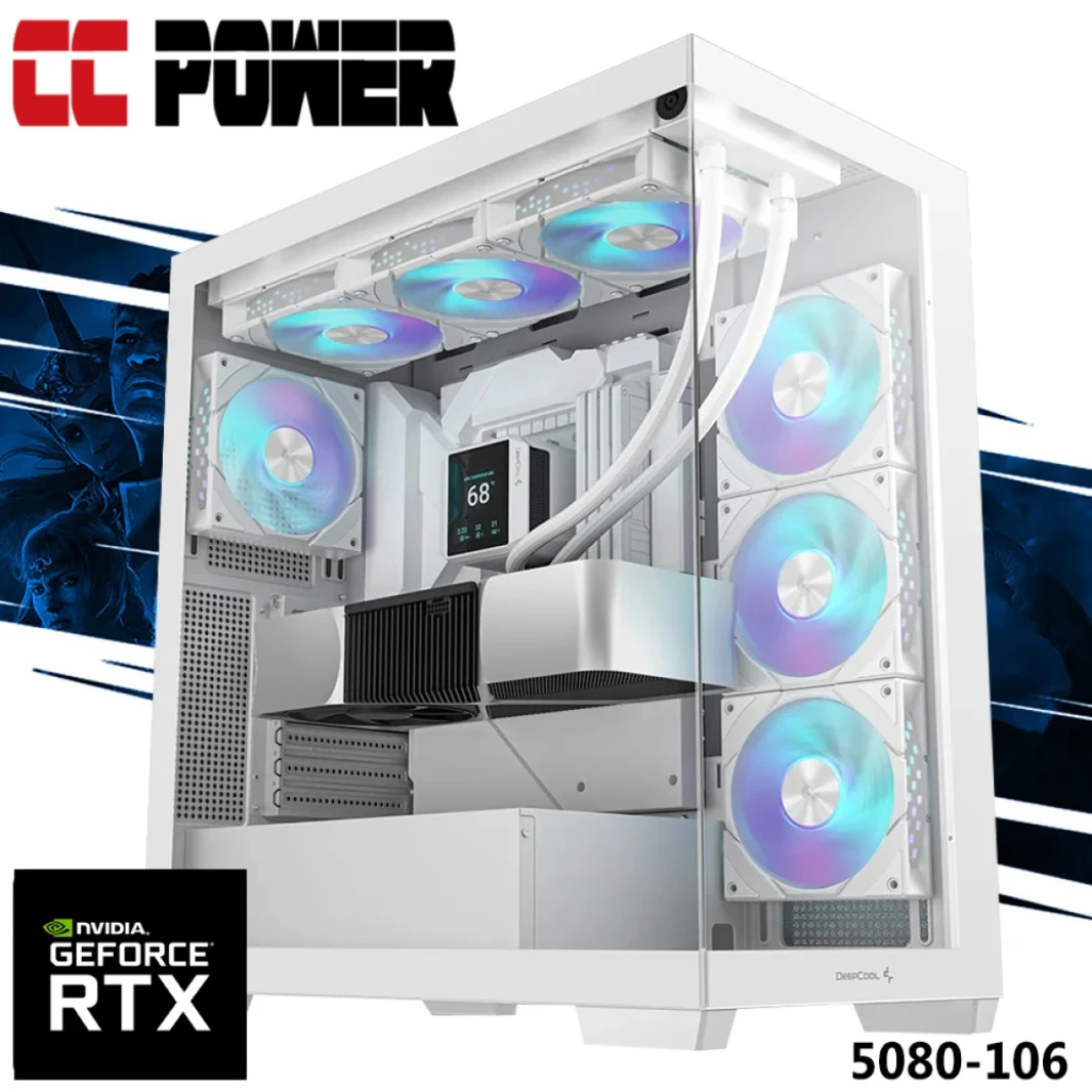 CC Power 5080-106 Gaming PC NEW 9GEN AMD RYZEN 7 9800X3D 8 CORES W/ NEVIDIA RTX 5080 16GB & LIPER