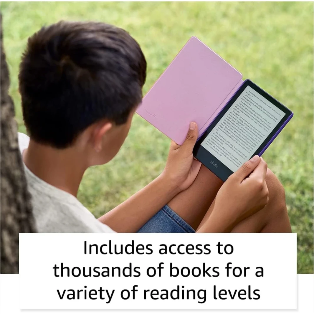 Amazon New Kindle Paperwhite Kids (11th Gen) 16GB WiFi 6.8 "مقاوم للماء W/ Builder و Word Wise - Emerald Forest