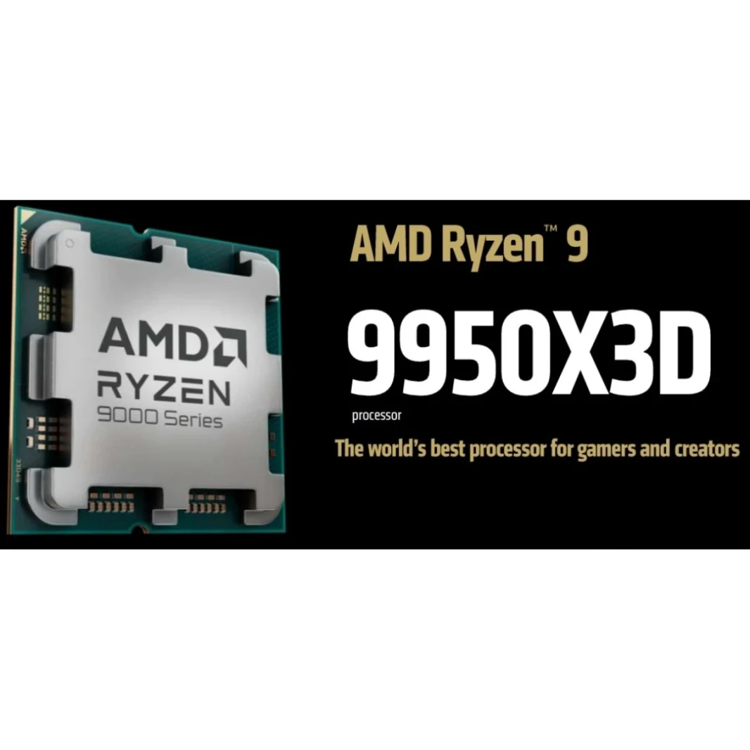 AMD RYZEN 9 9950X3D 16-Core 4.3GHz (5.7 GHz Max Boost) 132MB Cache AM5 Desktop Processor , Tray