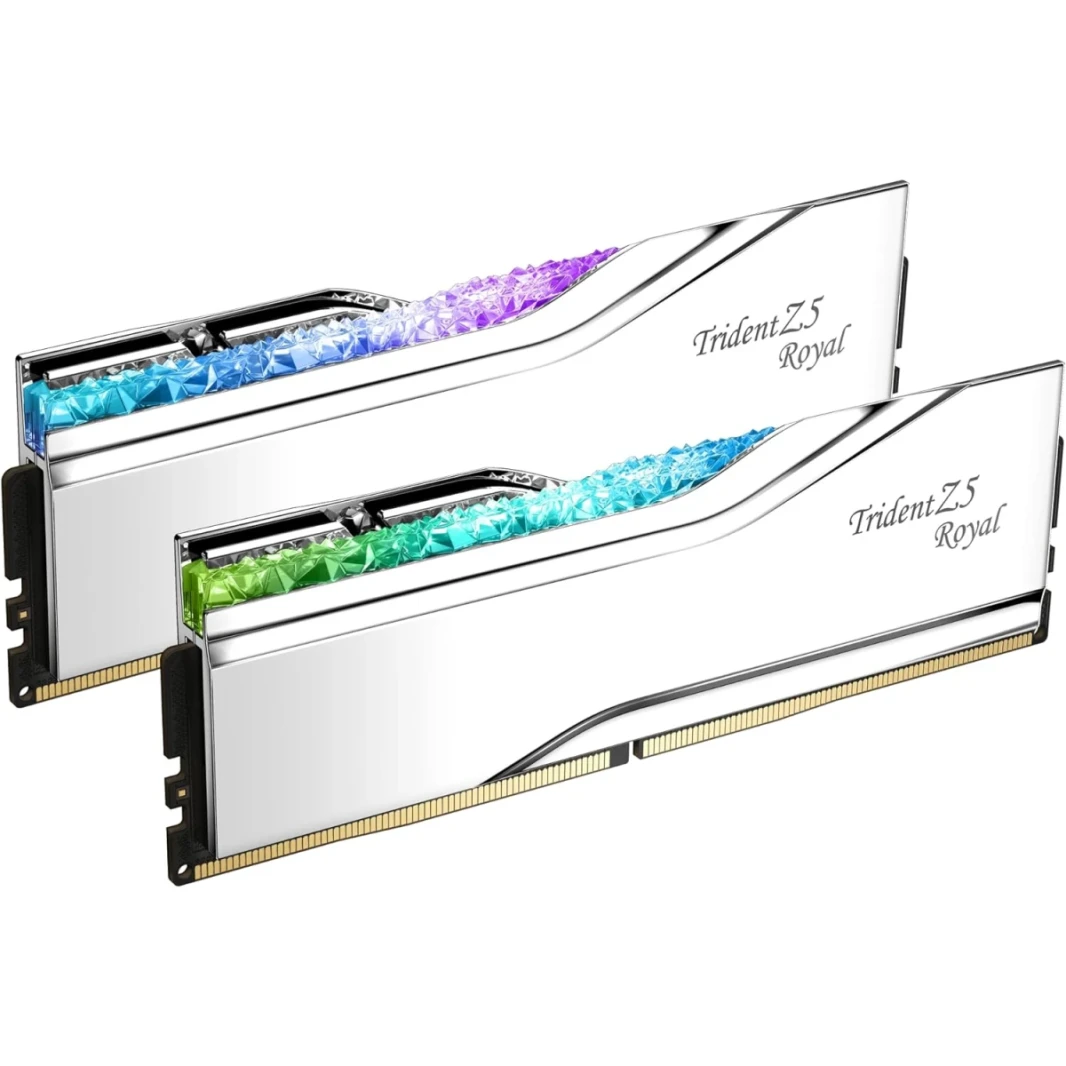G.Skill Trident Z5 Royal (Intel XMP 3.0) RGB Series 32GB (2 × 16GB) PC RAM DDR5 6400 MEMARTOP - Silver