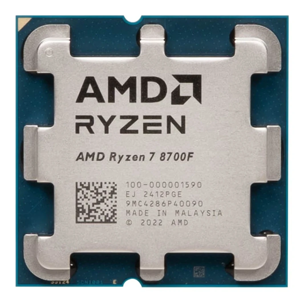AMD RYZEN 7 8700F 8 -CORE 4.1GHz (5.0 GHz MAX BOOST) 24MB CACHE AM5 معالج سطح المكتب مع بطاقة الرسوم