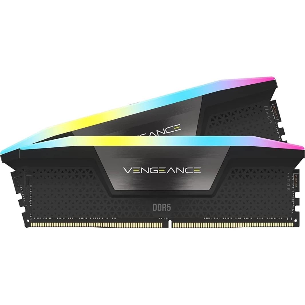 Corsair Vengeance RGB 32GB (2 × 16GB) 288 -Pin PC RAM DDR5 6000 (PC5 48000) ذاكرة سطح المكتب - أسود