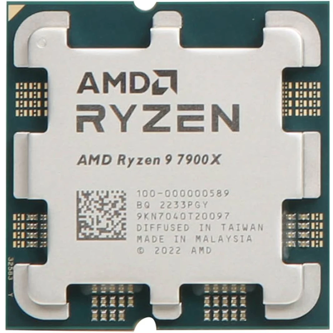 AMD RYZEN 9 7900X 12-CORE 4.7GHz (5.6 GHz MAX BOOST) 64MB CACHE AM5 معالج سطح المكتب ، صينية