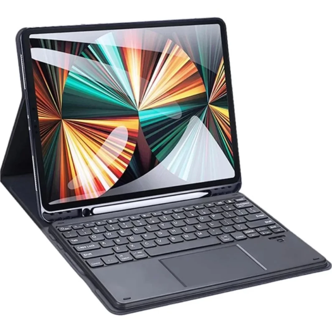 Dux Ducis TK Series Bluetooth Keyboard Case مع لوحة اللمس و Smart Sleep Function لـ iPad Pro 12.9 "(2020/2021/2022) تخطيط اللغة الإنجليزية - أسود