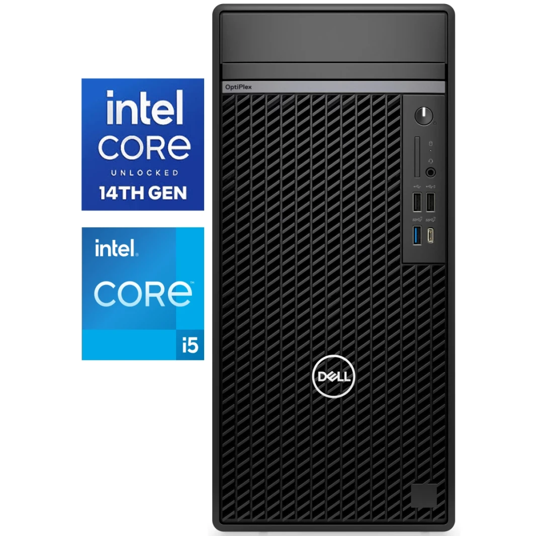Dell Optiplex 7020 (2024) 14Gen Intel Core I5 ​​14 -Cores Tower W/ DDR5 Memory - Black