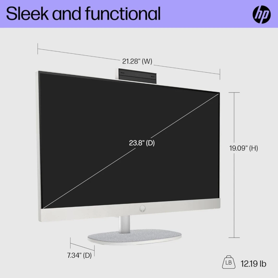 HP All-in-One 27-CR0016NE PC (2023) NEW 13GEN Intel Core I5 ​​10-CORES W/ 27 "