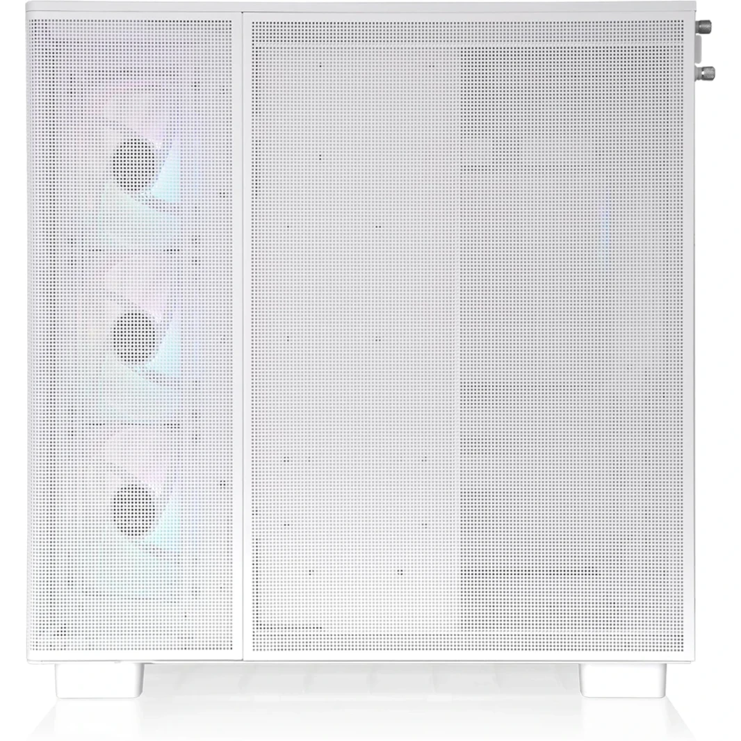 عرض Thermaltake View 380 XL TG ARGB Mid Tower PC ، 4x 120 مم ARGB Lite المُثبت مسبقًا ، حتى 360 مم الرادياتير ودعم المروحة 10x ، USB Type-C X1 ، USB 3.0 X2 ، HD Audio ، White