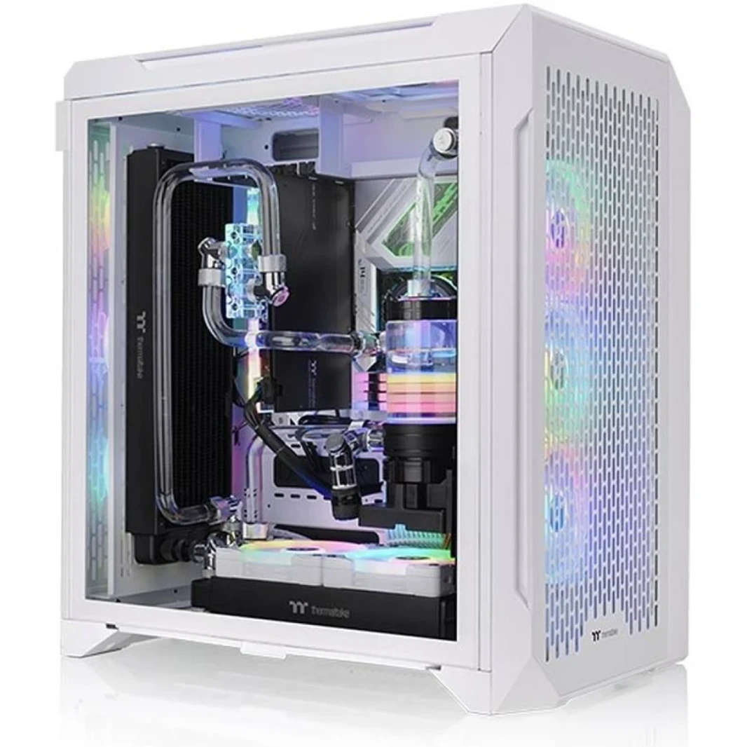 Thermaltake Cte ​​C700 Air Snow ATX MT PC Case ، Extiviant الحرارية المركزية ، اللوحة الجانبية الزجاجية المقسّلة ، حتى 360 مم AIO و 3*140 مم معجبين مسبقًا ، USB 3.2 Type-C*1 ، USB 3.0*2 ، White