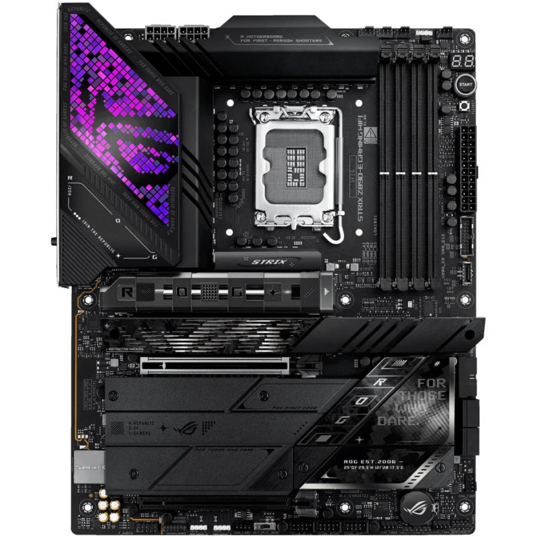 Asus Rog Strix Z890-E Gaming Wi-Fi 7 Z890 DDR5 LGA 1851 Advanced AI PC Ready 7x M.2 SSD PCIE® 5.0 Thunderbolt ™ 4 USB Type-C® 2.5GB LAN