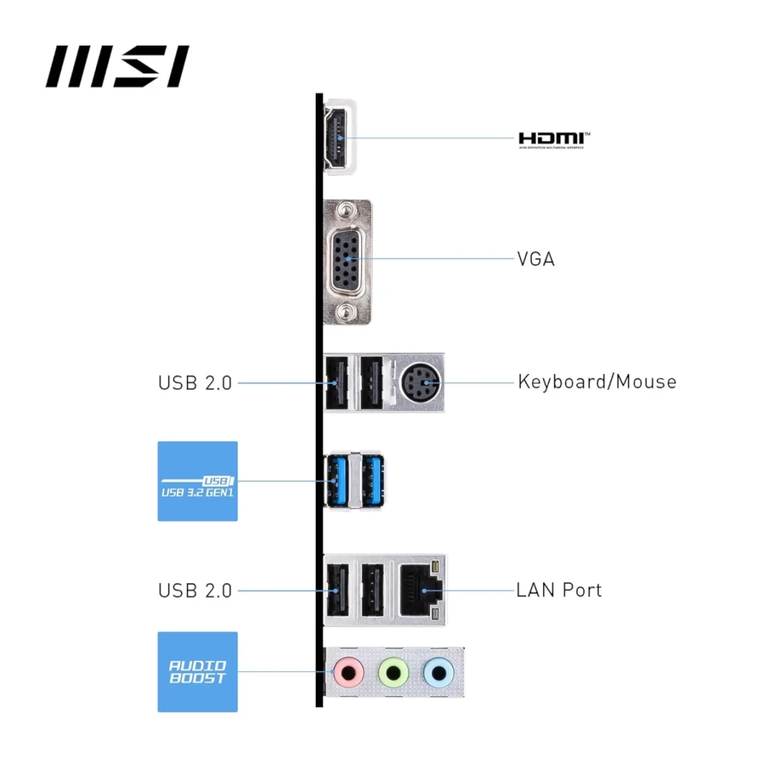 MSI Pro B760M-E DDR5 Intel 13th Gen Motherboard PCIe 4.0 DDR5 1xM.2 Gen4 X4 PCIe 4.0 Mainboard