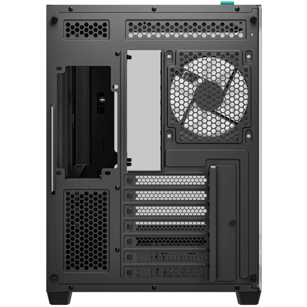 DeepCool CG530 4F Panoramic ATX Mid-Fower Case 4X تم تثبيت المراوح المزدوجة مسبقًا ، ودعم الموصلات الخلفية وما يصل إلى 2x 360 مم +280 مم ، و 2X USB3.0 الأمامي ، الأسود ، الأسود