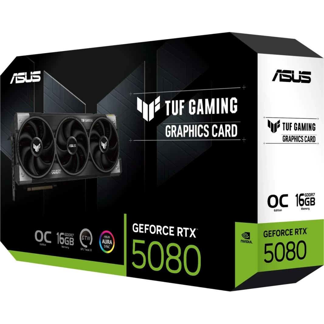 ASUS TUF Gaming NVIDIA GEFORCE RTX 5080 16GB GDDR7 OC EDITION PCI-Express 5.0 DLSS 4.0 CARD