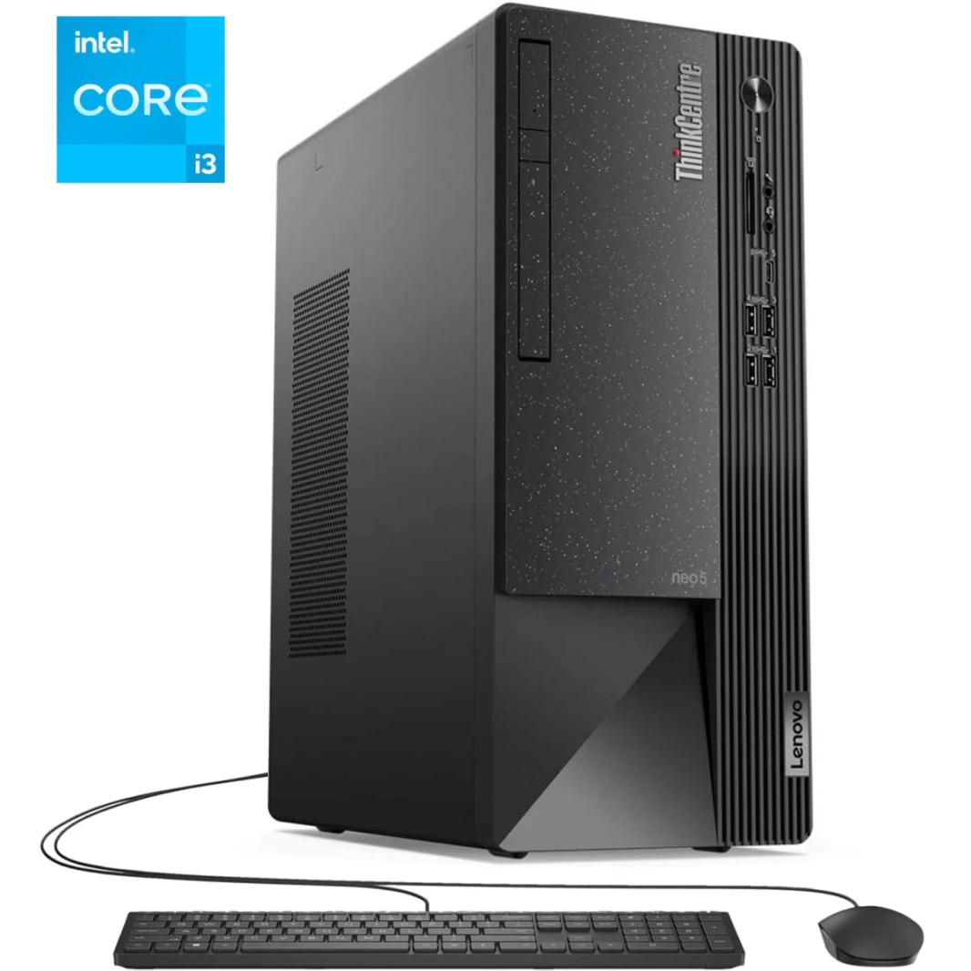 Lenovo New Thinkcentre Neo 50t Gen 4 Tower 13gen Intel Core I3 4 Cores w/ Wireless & Bluetooth - Black