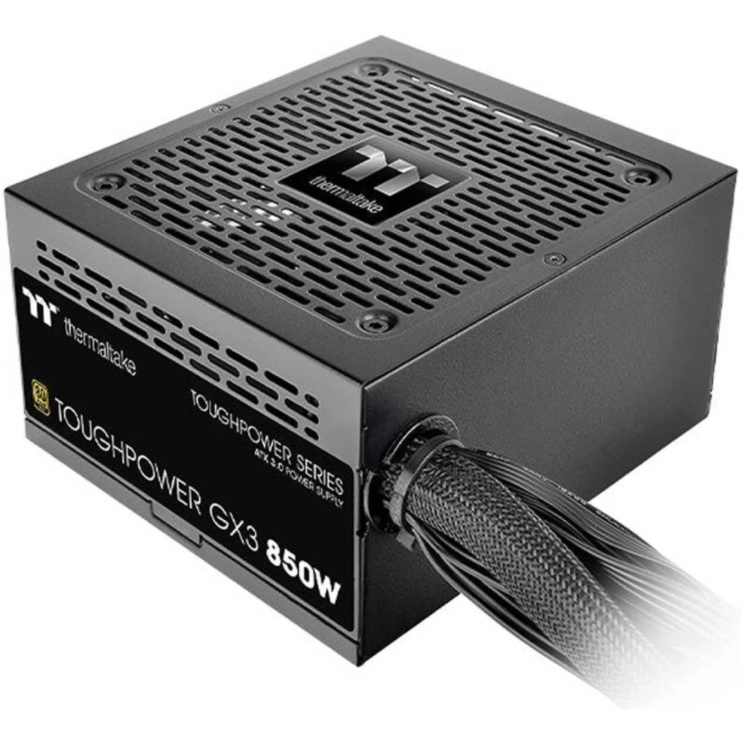 Thermaltake Toughpower GX3 Non-Modular 850W Power 80+Gold 120mm Fluid Dynamic Bearing Fan PCIe Gen 5.0 Ready -  Black
