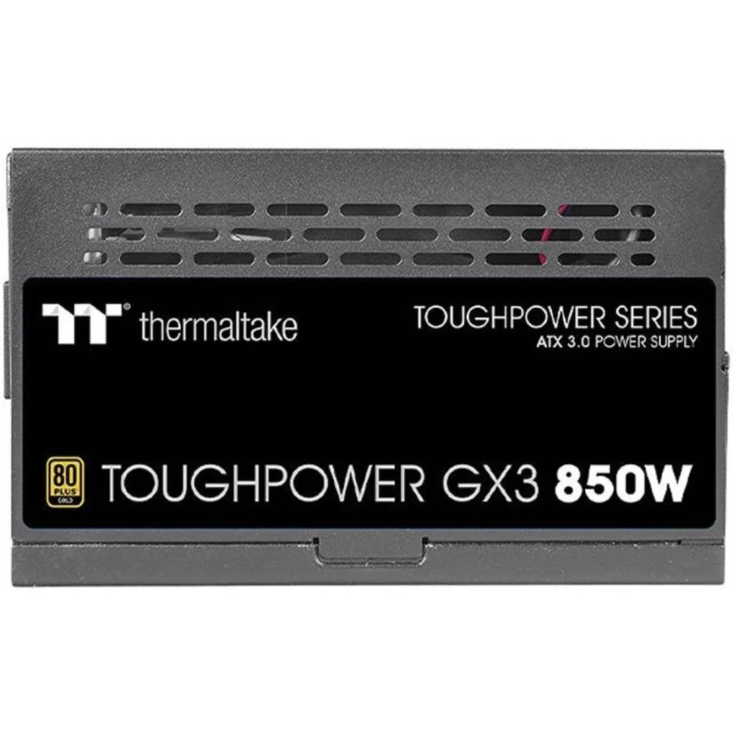 Thermaltake Toughpower GX3 Non-Modular 850W Power 80+Gold 120mm Fluid Dynamic Bearing Fan PCIe Gen 5.0 Ready -  Black