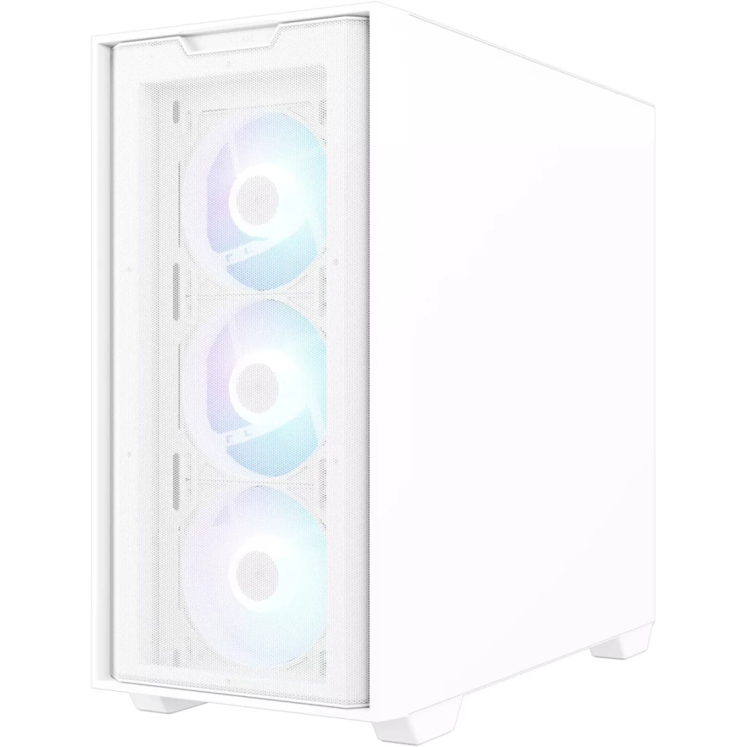 ASUS A21 Plus Mini Tower PC Case Mesh Support Hidden Connectors 360mm مشعات إدارة كابل وافرة مع عشاق Argb 4x - أبيض