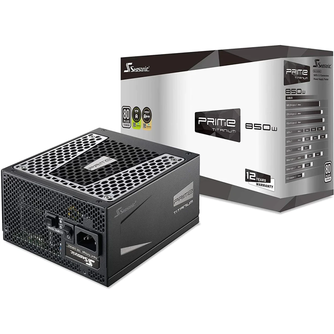 Seasonic PRIME TX-850 850W 80+ Titanium Full Modular Fan Control in Fanless Silent & Cooling Mode
