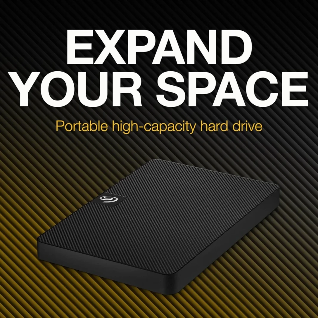 Seagate 1TB التوسع المحمول USB 3.0 خارجي HDD USB 3.0 واجهة دعم Windows & Mac متوافق ، أسود