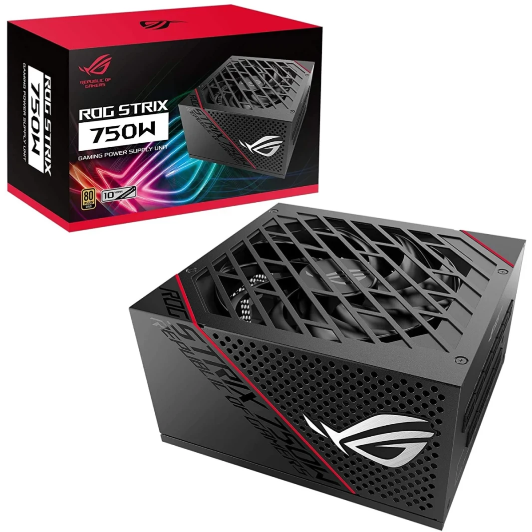 Asus Rog Strix 750 تمامًا 80+ Gold 750W 0DB محوبية للتكنولوجيا
