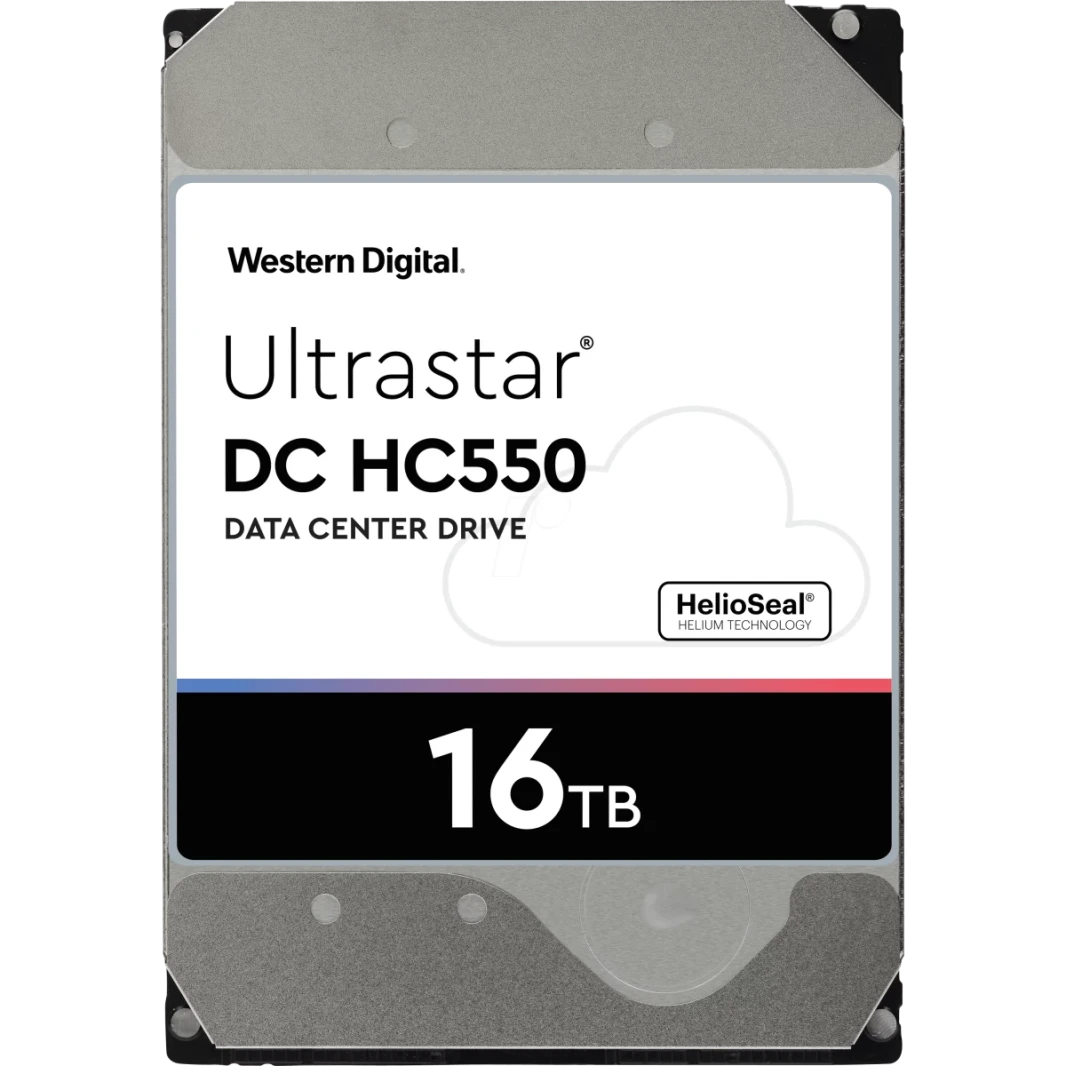 WD 16TB Ultrastar DC HC550 SATA HDD 7200 دورة في الدقيقة فئة SATA 6 GB/S 512MB CACHE 3.5 "