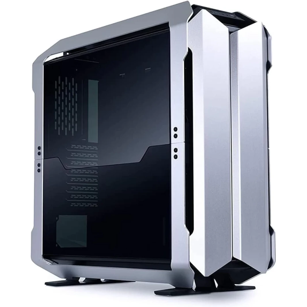 Lian Li Odyssey X TR -01A زجاج مقسى على الجانبين اليسرى والألومنيوم علبة كمبيوتر الأبراج الكاملة - الفضة