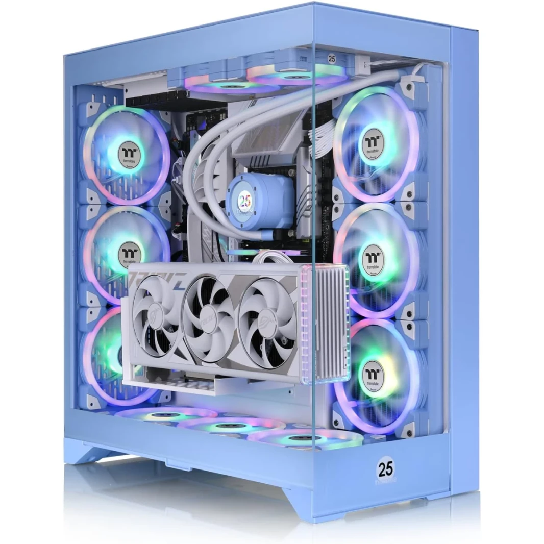 Thermaltake CTE E600 MX E -ATX CASE تصميم كفاءة حرارية مركزية 3 طريق عائم قوس تصاعد GPU مع كابل RISER PCIE4 - 400 مم - الكابل الأزرق