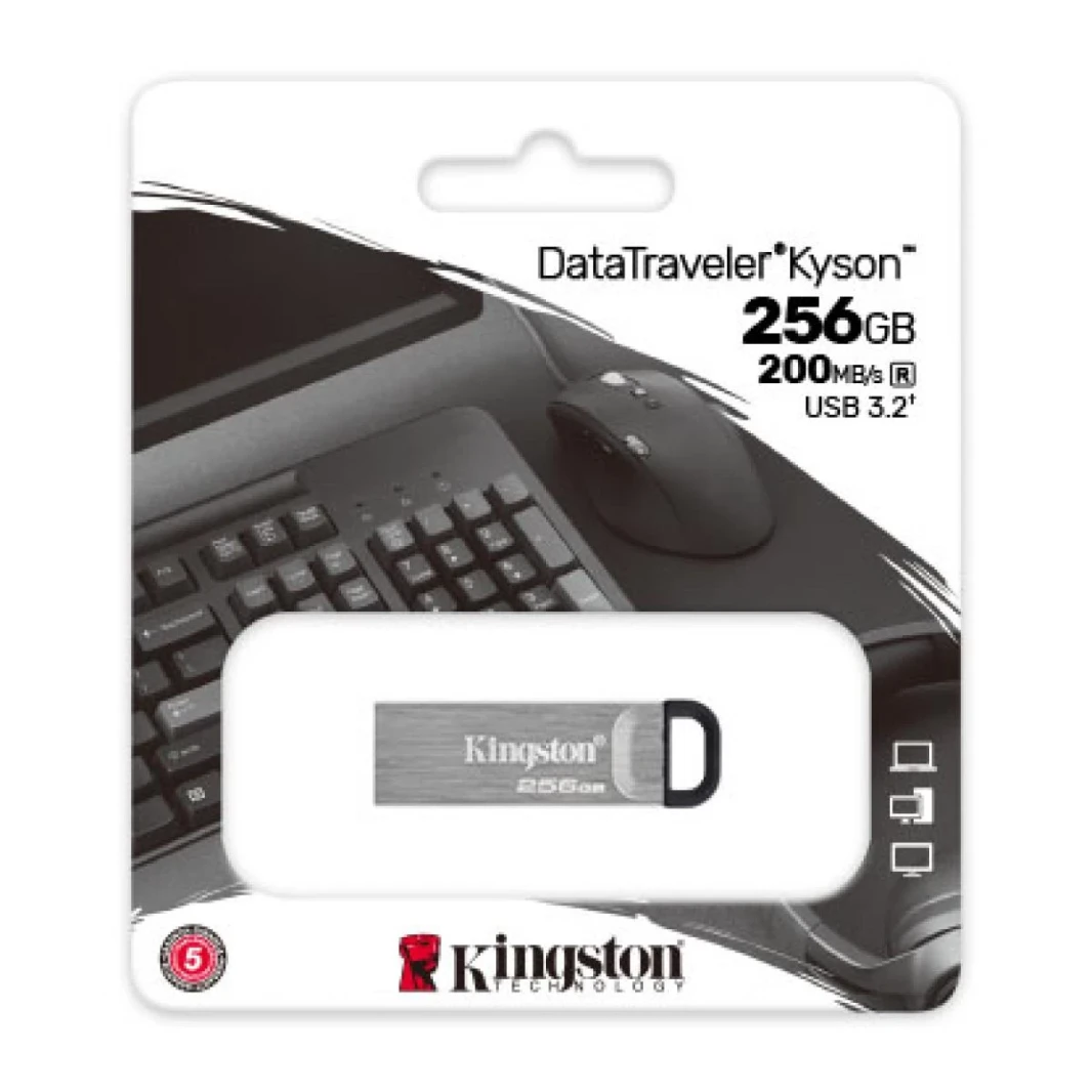 Kingston Datatraveler Kyson 256GB أداء عالي USB 3.2 محرك أقراص فلاش معدني