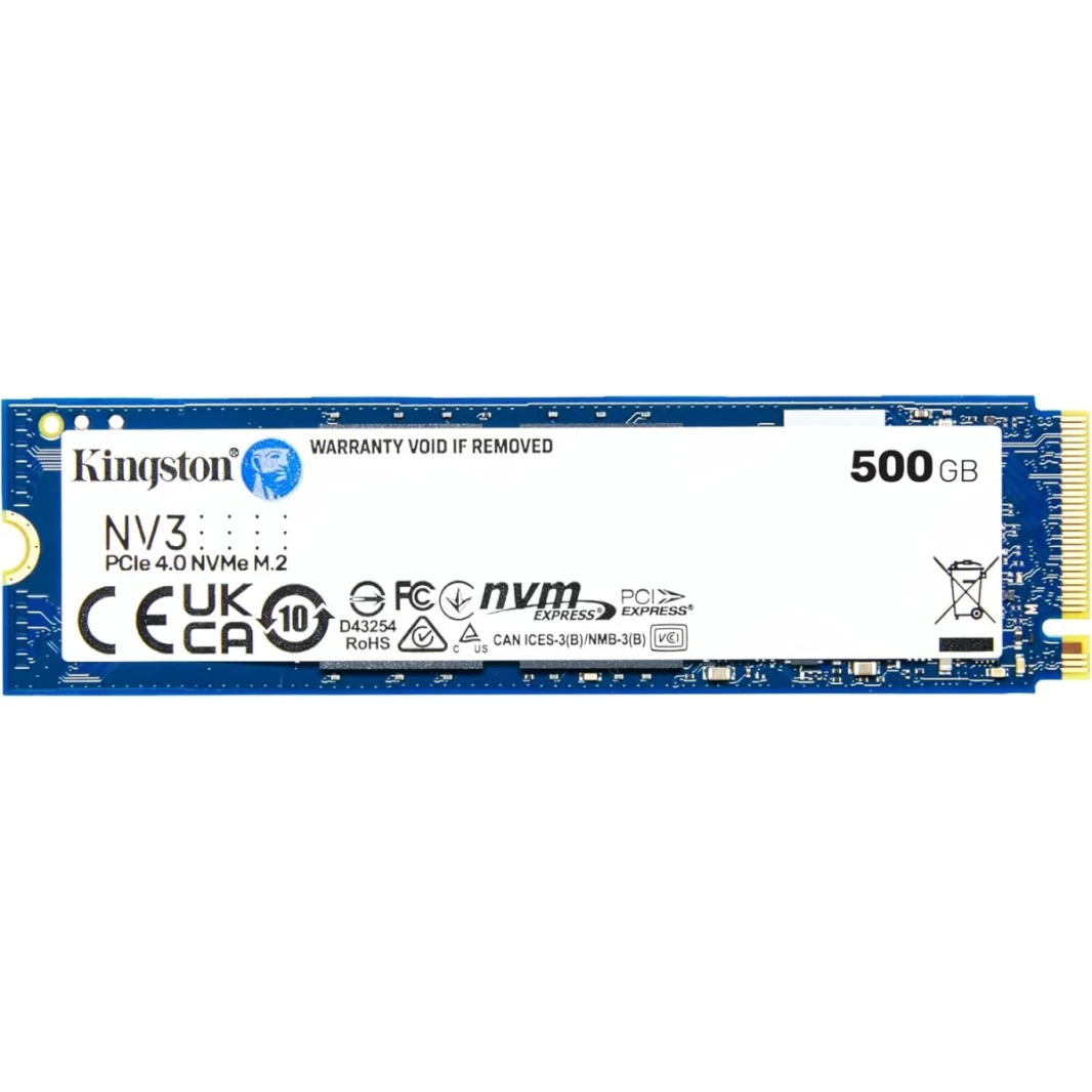 Kingston NV3 500GB M.2 2280 NVME PCIE GEN 4X4 SSD تصل إلى 6000 ميجابايت/ثانية