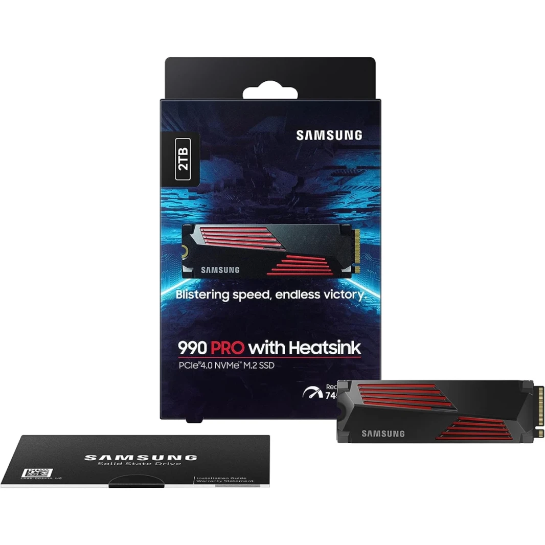 Samsung 990 Pro 2tb w/ Heathink SSD PCIe 4.0 M.2 SSD أسرع سرعة للتحكم في حرارة الألعاب مع PlayStation5