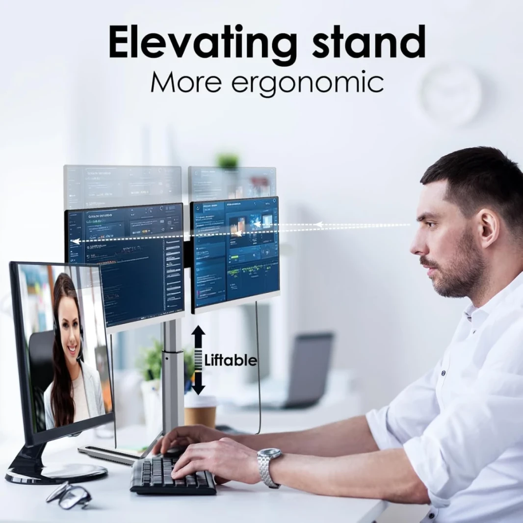 V2COM Z2 15.6 '' شاشة ثلاثية محمولة لأجهزة الكمبيوتر المحمولة ، موسع شاشة الحدود الضيقة الفائقة IPS ، متوافق مع Mac و Windows و Chrom