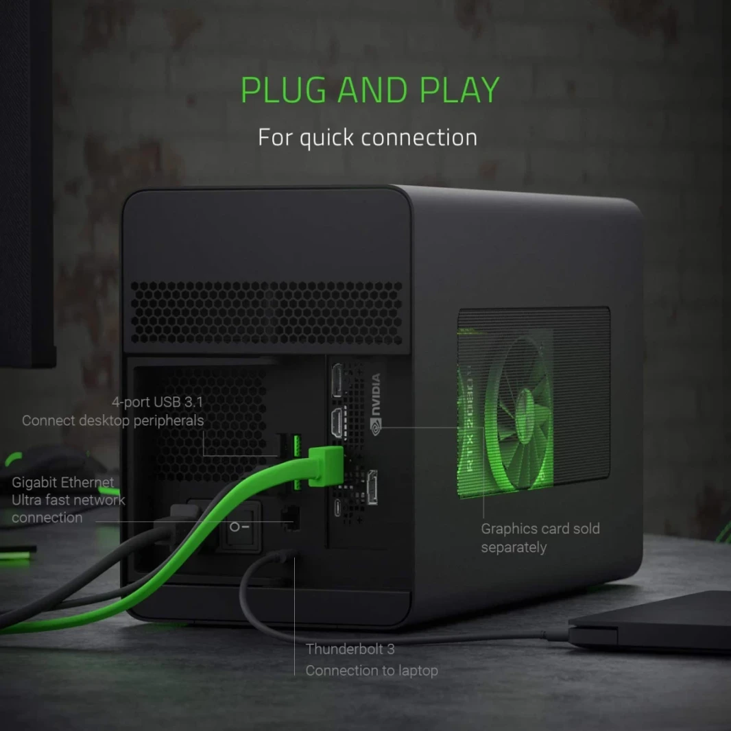 Razer Core X Chroma Thunderbolt 3 Searnal Graphics (EGPU) Windows & Mac W/ RGB Chroma Lighting