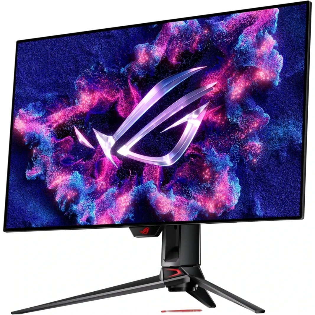 ASUS ROG SWIFT PG32UCDP 32 "4K OLED WOLED ، الوضع المزدوج (4K 240Hz ، FHD 480Hz) ، 0.03ms ، G-Sync متوافق ، غرفة التبريد المخصصة ، AI Gaming ، 99 ٪ DCI-P3 ، True 10-bit ، USB-C 90W