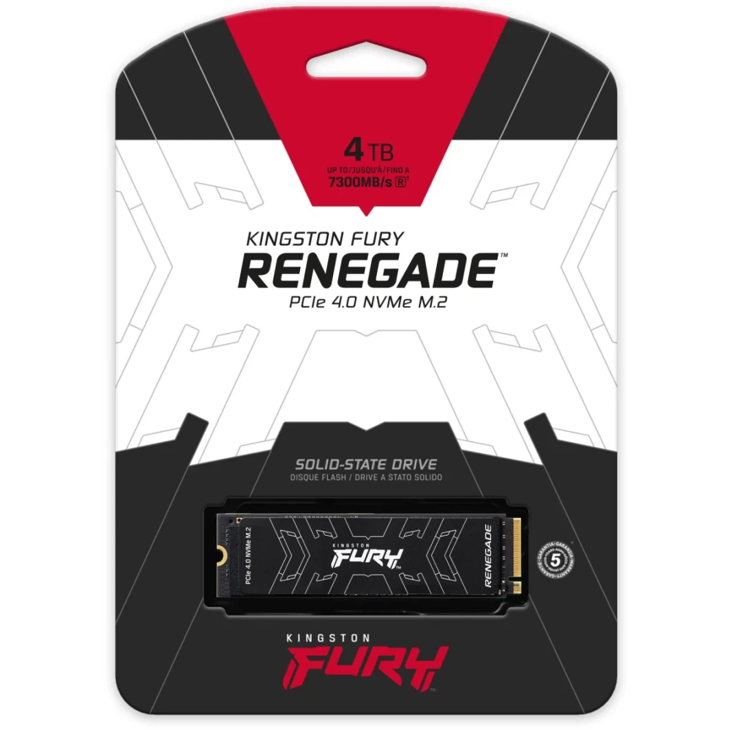 Kingston Fury Renegade 4TB PCIE 4.0 NVME M.2 SSD حتى 7300 ميجابايت/ثانية