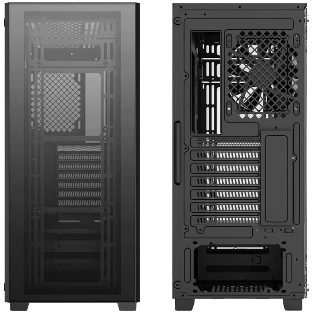 DeepCool MATREXX 50 Tempered Glass Side & Front Panel Gaming Case w/ 4x ARGB Fan - Black
