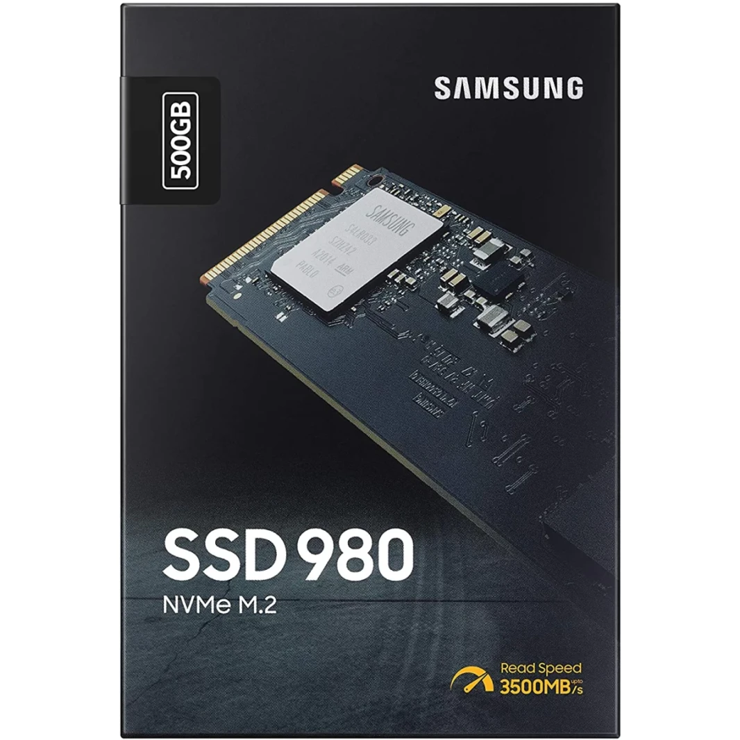 Samsung 980 SSD 500GB Pcle 3.0x4 NVME M.2 2280 SSD تخزين للكمبيوتر الشخصي ، وأجهزة الكمبيوتر المحمولة ، وسرعات الألعاب التي تصل إلى 3500 ميجابايت/ثانية
