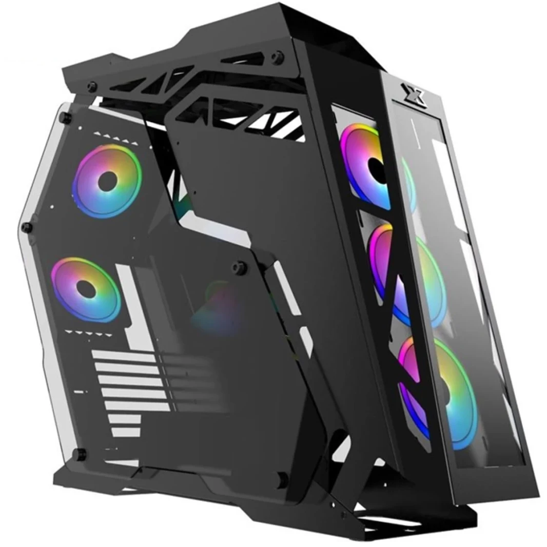 Xigmatek Zeus (ATX ، USB3.0X2 ، الأمامي ، اليسار واليمين الزجاج المقسى ، مروحة 5pcs CY120 ، FrontX3+REALX2)