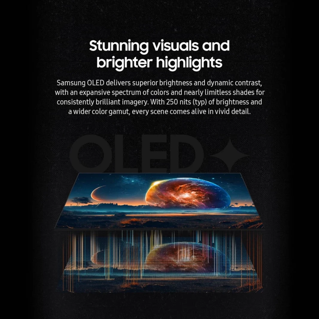 Samsung Odyssey G6 (G60SD) 27 "OLED 2K QHD 360Hz 0.03MS HDR10+ AMD Freesync Anti-Glare Slare Metal HDMI 2.1 W/ Stame Stand