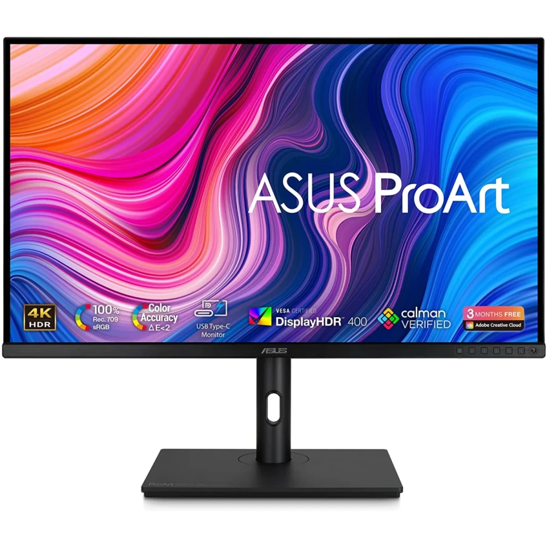 ASUS ProArt PA329CV 31.5" IPS 4K 100% sRGB Rec.709 Color Accuracy Delta E < 2 Calman Verified C-Clamp Height Adjustable