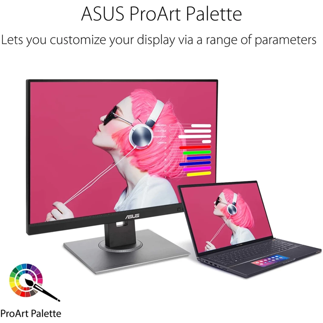 ASUS ProArt PA278QV 27” IPS 2K 100% sRGB/Rec Calman Verified Eye Care Anti-glare & Tilt Pivot Swivel Height Adjustable